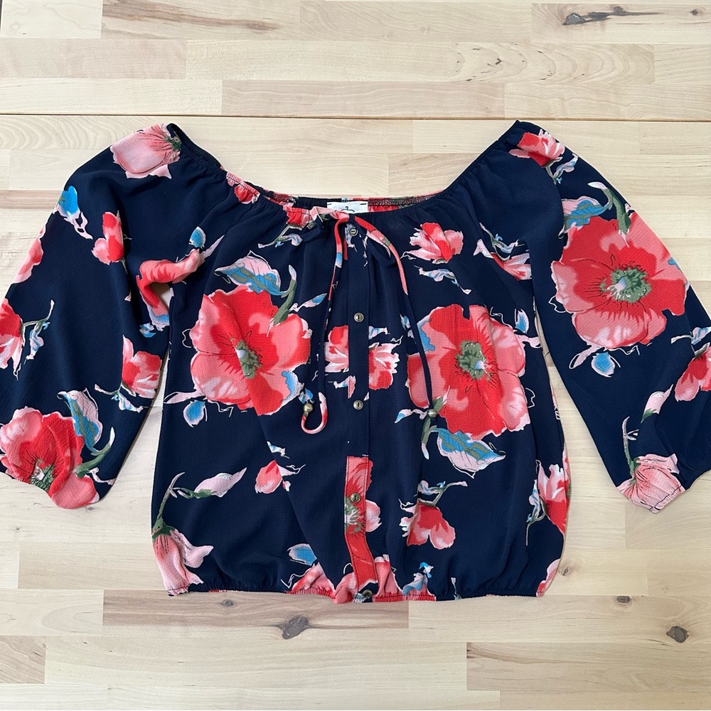Allie Rose Floral Off-Shoulder Blouse